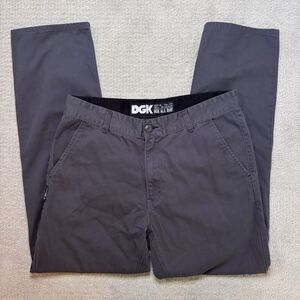 DGK Mens Straight Fit Chino Pants Grey Skate Trousers Sz 36 Gorpcore Streetwear